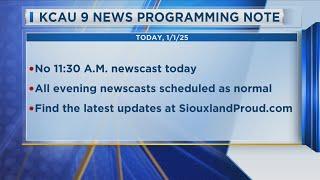 KCAU Programing advisory 1-1-25