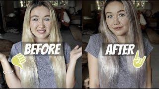 Tone brassy hair at home! (DIY PURPLE CONDITIONER)