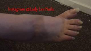 Lady Lev bare natural long toenails Instagram (lady_lev_nails)