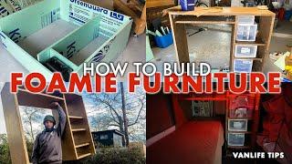 DIY FOAM FURNITURE for van life (Promaster City)