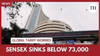 Sensex sinks below 73,000 amid global equity rout on tariff war worries