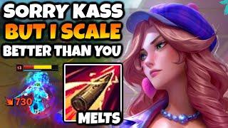 Kassadin is good at scaling, but Caitlyn Mid is even better. I kill anyone in 2 to 3 auto attacks.