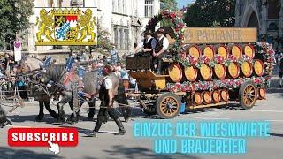 Wiesn-Einzug der Festwirte und Brauereien Theresienwiese Oktoberfest Parade Festumzug September2023