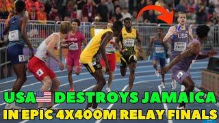MUST WATCH TEAM USA DESTROYS TEAM JAMAICA  IN EPIC MENS 4X400M RELAY RACE 2025 IN CHINA.
