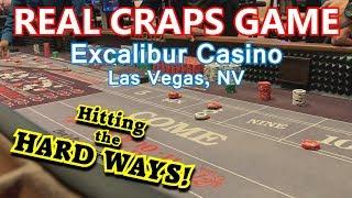 MULTIPLE HARD-WAYS! - Live Craps Game #31 - Excalibur Casino, Las Vegas, NV - Inside the Casino