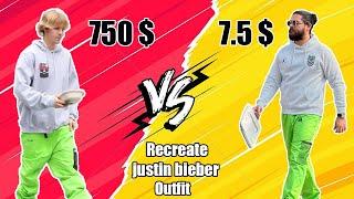 Recreate Justin Bieber Outfit under budget | 750 $ Vs 7.5 $ #justinbieber