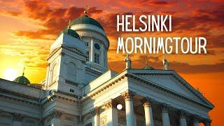 Morgens in Helsinki, Sonnenaufgang - Hietaranta, Kauppatori, Munkkivuori - Finnlandclub 27.März 2022