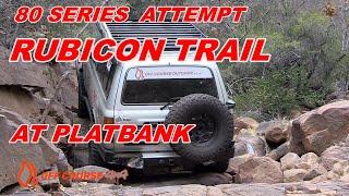 S3E10 80 Series vs Jeep Rubicon extreme off-road attempt Rubicon trail at Platbank 4x4