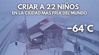 Criar a 22 niños en la ciudad más fría del mundo a -64°C | Yakutsk, Siberia