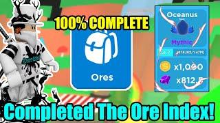 COMPLETING THE *ORE INDEX* IN ORE MAGNET SIMULATOR!! (Roblox)