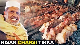 Nisar Charsi Tikka | Namak Mandi Peshawar | Best Mutton Karhai Namkeen Gosht, Pakistani Street Food