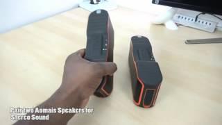 AOMAIS SPORT II Wireless Bluetooth Speaker - Testing Tone Quality Indoor and Outdoor, Stereo Pairing