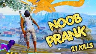 [B2K Fan] NOOB PRANK DESTROYED SQUAD BY AWM IN 1v4 | 21KILLS!