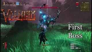 Valheim - Eikthyr Boss Fight - First Boss - No Commentary