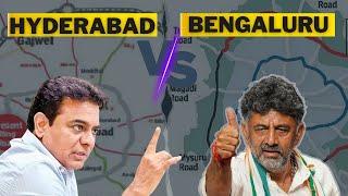 Bengaluru VS Hyderabad: Satellite town Ring road vs Regional Ring road, Traffic Congestion in ORR.