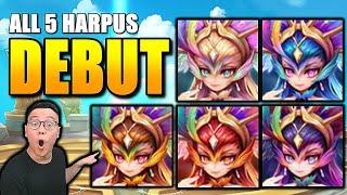 ALL 5 2A HARPUs SHOWCASE! Unexpected Results & Super Fun! | Summoners War