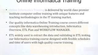 ETL Informatica Online Training