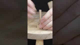 Traditional Craft || Wedged tenon. Stool Kits Woodworking #shorts #youtubeshorts #maker #woodworking