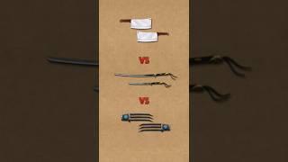 Butcher's Knives vs Shogun's Katana vs Lynx's Claws | Which one is best? #shorts #edit #shadow