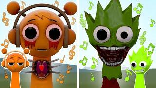 I MAKE A SONG WITH HORROR ORANGE VS HORROR LIME SPRUNKI in Garry's Mod!