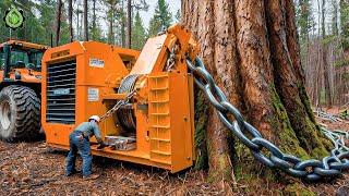 Extreme Dangerous Fastest Big Chainsaw Cutting Tree Machines | Monster Stump Removal Excavator #15