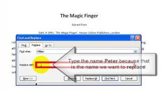 Find and Replace Microsoft Word 2007