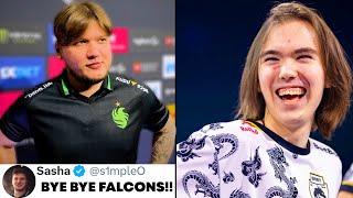 S1MPLE LEAVES FALCONS!! DONK PREPARED AWP FOR THE MAJOR!! CS2 BEST MOMENTS