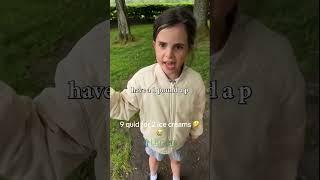 Inflation hit this girl hard and she did not like it  (9 quid for 2 ice creams) #funny #viral #kids