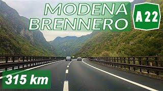 A22 | MODENA - BRENNERO | Autostrada del Brennero | Percorso completo*