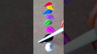 Easy Rangoli Tips and Tricks ||Satisfying Rangoli  #ytshorts #shorts #art #diy #rangoli #asmr