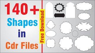 140+ shapes in cdr files and 1 istihar design II free download