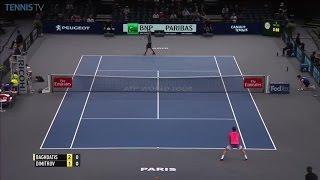 Amazing point from Dimitrov v Baghdatis, 2016 ATP Bercy R1