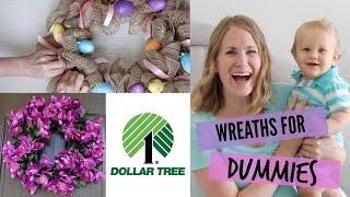 How to make Dollar Tree DIY Wreaths (easiest tutorial!)