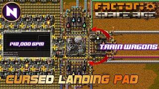 CARGO WAGONS: Solving Landing Pad Bottleneck ️Cursed Design ️| 60 | Factorio SPACE AGE Tutorial