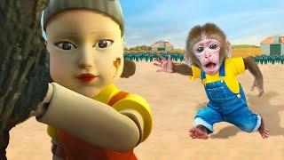 Monkey BuBu Play Squid Game 2 and Catch the Watermelon Thief  -  MONO BUBU ESP