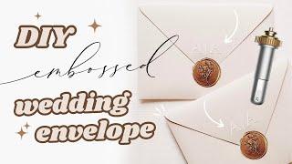 CAN THE CRICUT EMBOSS? How To Emboss An Envelope With Cricut - DIY Embossed Wedding Envelope