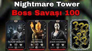 Yenilenen Nightmare Tower Boss Savaşı 100 | Mk Mobile