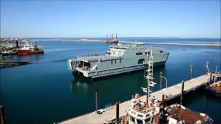 Aerial Footage of the 72m High Speed Support Vessel Launch