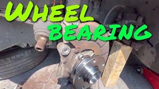 VW PASSAT FRONT WHEEL BEARING REPLACE - HOW TO CHANGE REPLACE FRONT WHEEL BEARING ON CAR - VW 2014