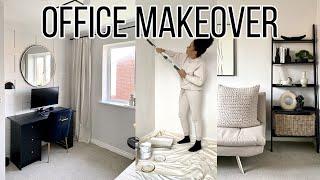 home office room makeover *aesthetic neutral room*