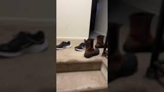 Up the steps 