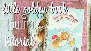 Little Golden Book Journal Tutorial with Button Spine