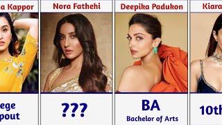 Highly and less educated bollywood actress