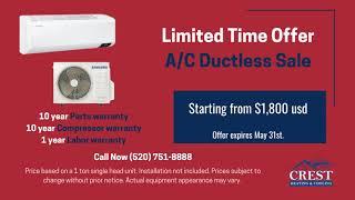 AC Ductless Special at Crest Air Tucson AZ