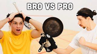 Bro vs Pro | Can a Squash Expert win with a frying pan ?!!