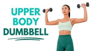 20 MIN Toned Upper Body Dumbbell Workout Arms, Back, ABS | Standing Only, No Repeat