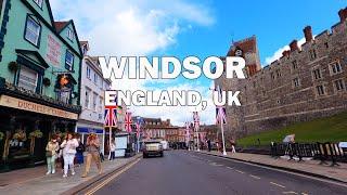 Windsor, England, UK - Driving Downtown 4K