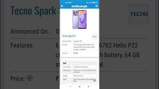 Tecno Spark 8 Specs