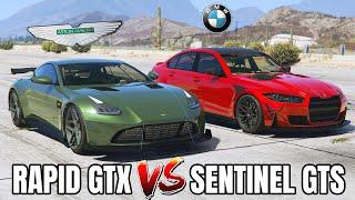 GTA 5 ONLINE - RAPID GT X VS SENTINEL GTS (WHICH IS FASTEST?)