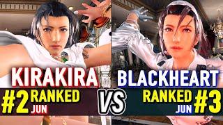 T8  KIRAKIRA (#2 Ranked Jun) vs BLACKHEART (#3 Ranked Jun)  Tekken 8 High Level Gameplay